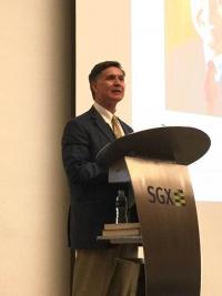 Prof. Dan Esty presents at the SGX Sustainability Conference in Singapore last month.